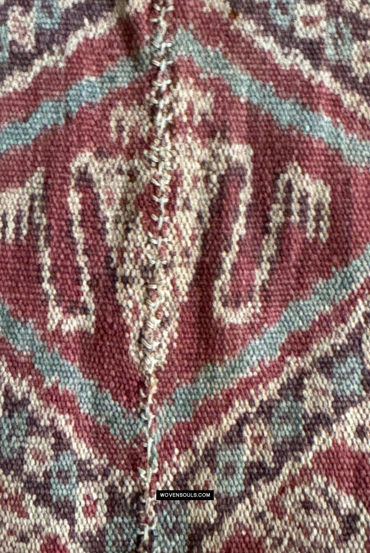 1841 Antique Iban Ceremonial Ikat / Blue / Trophy Skulls