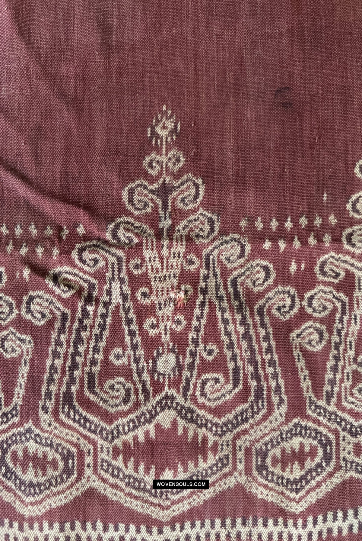 1841 Antique Iban Ceremonial Ikat / Blue / Trophy Skulls