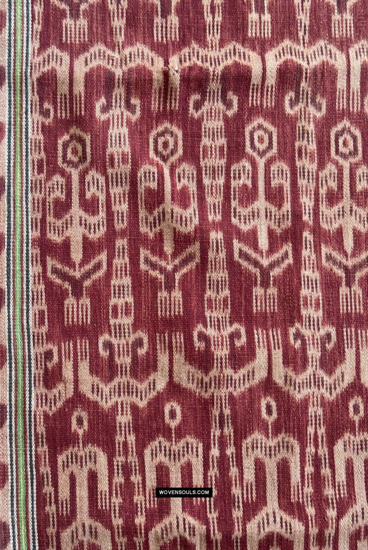 1842 Antique Iban Ceremonial Ikat - Anthropomorphic