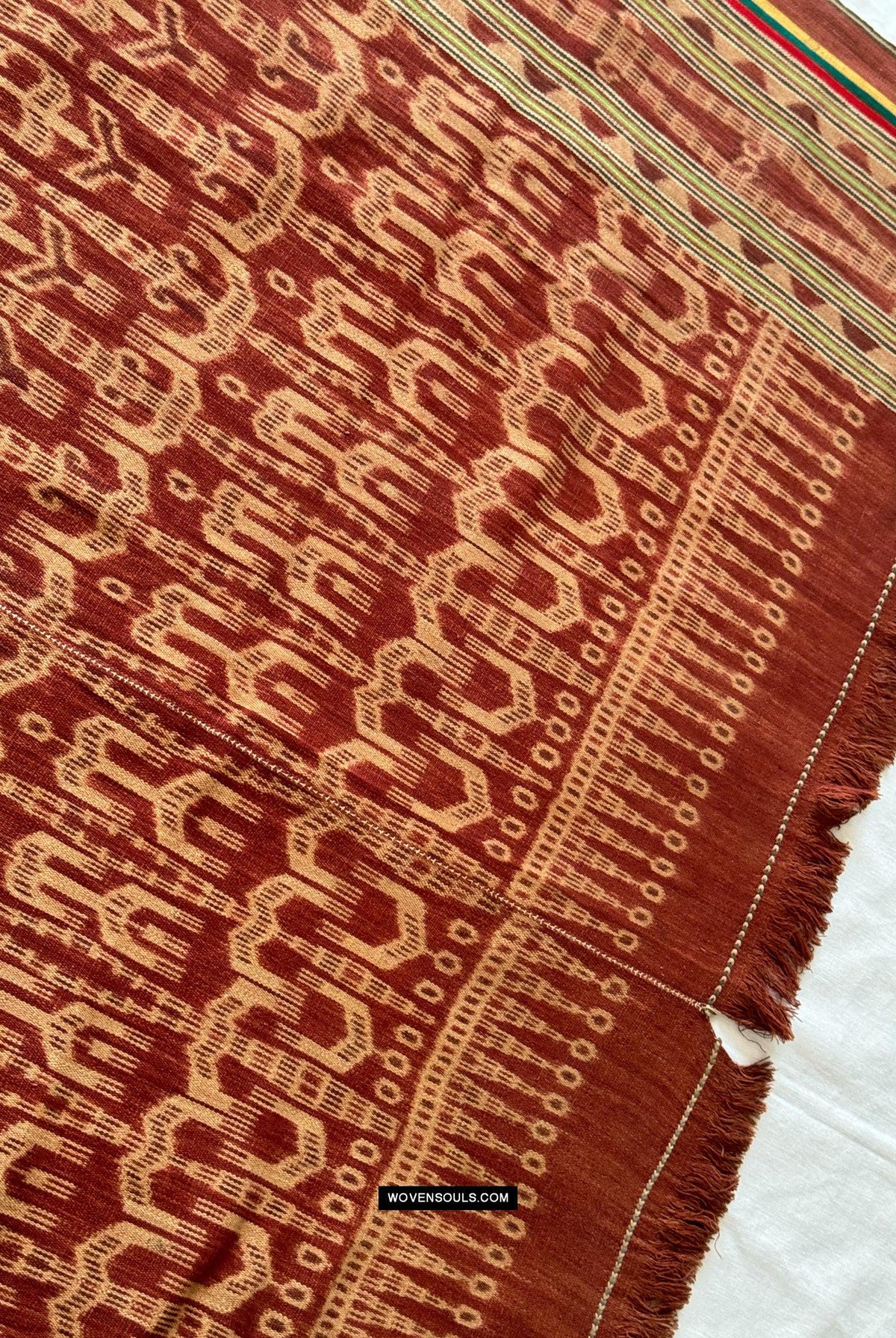 1842 Antique Iban Ceremonial Ikat - Anthropomorphic