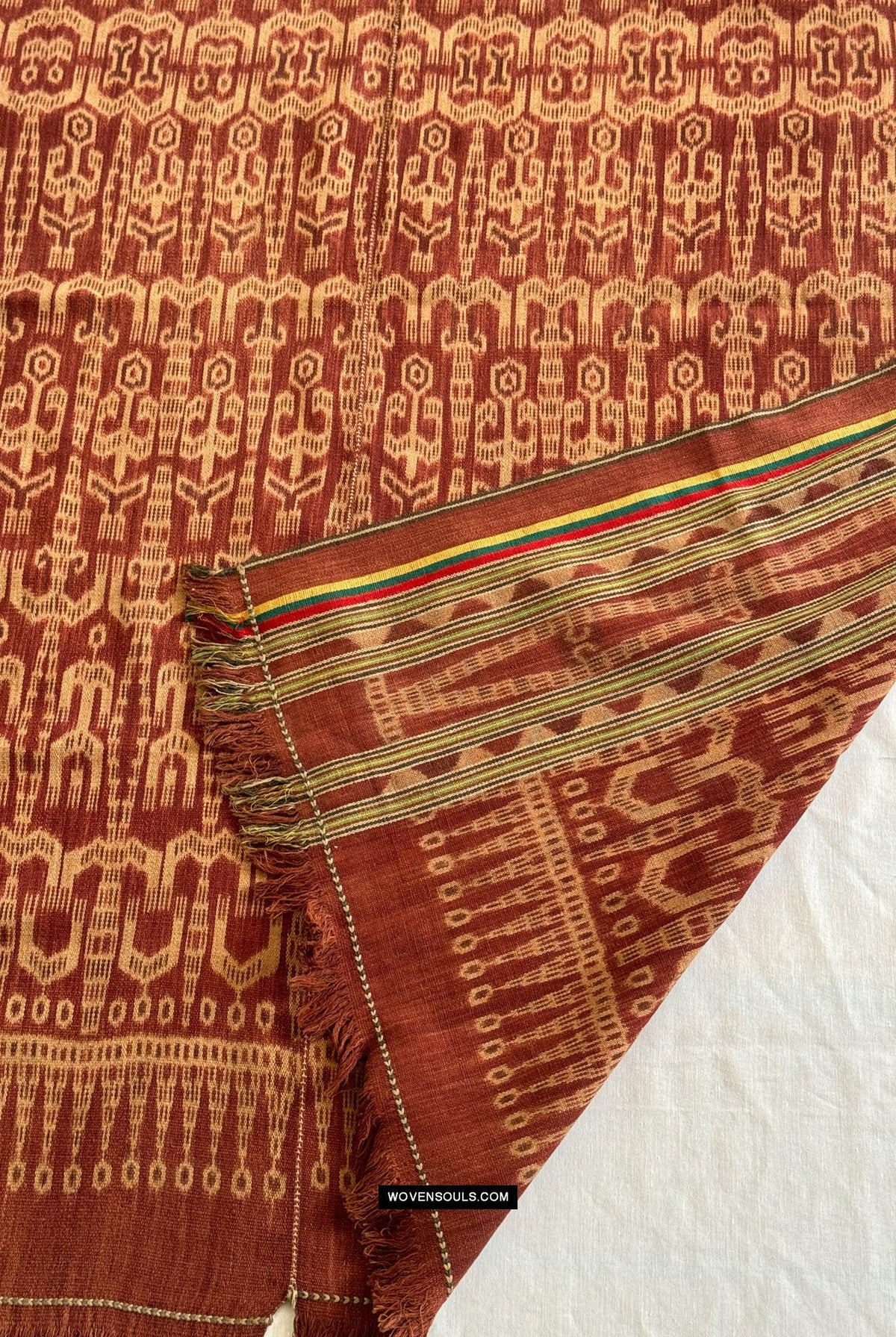 1842 Antique Iban Ceremonial Ikat - Anthropomorphic