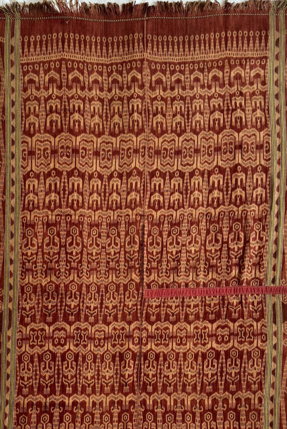 1842 Antique Iban Ceremonial Ikat - Anthropomorphic