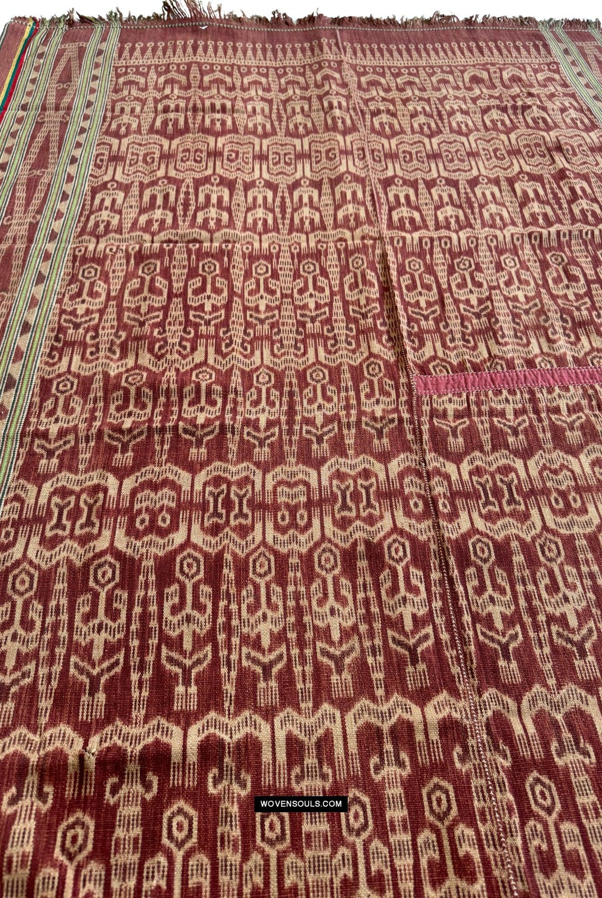 1842 Antique Iban Ceremonial Ikat - Anthropomorphic