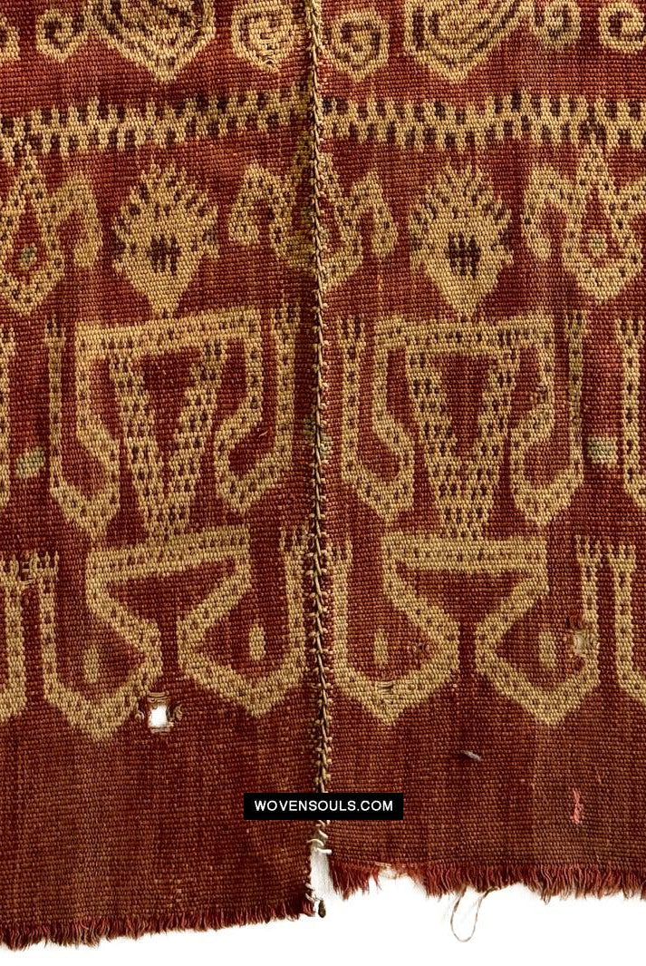 1844 Antique Iban Ceremonial Ikat - Spirit-Figures / Anthropomorhs / Engkaramba