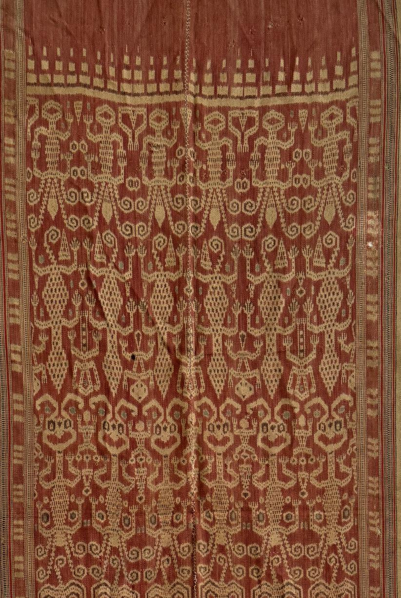 1844 Antique Iban Ceremonial Ikat - Spirit-Figures / Anthropomorhs / Engkaramba