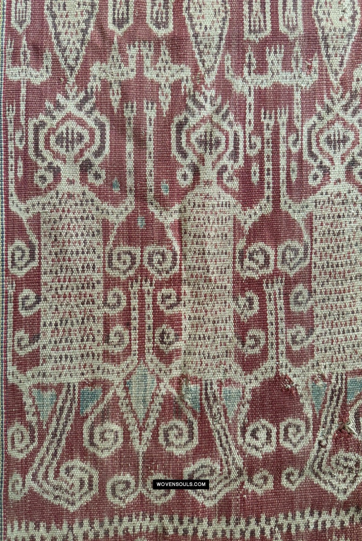 1844 Antique Iban Ceremonial Ikat - Spirit-Figures / Anthropomorhs / Engkaramba