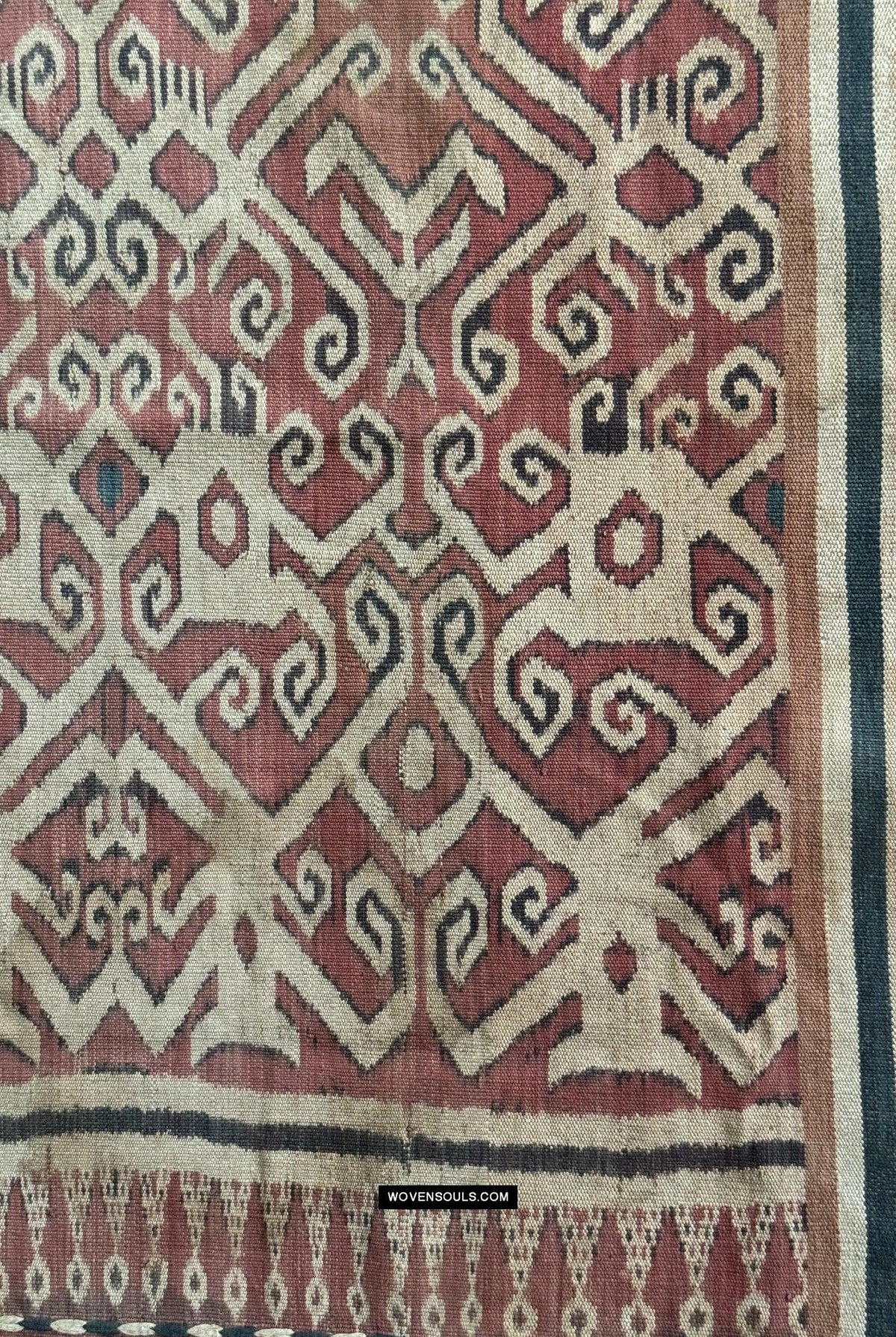 1845 Antique Iban Ceremonial Ikat - Shield pattern