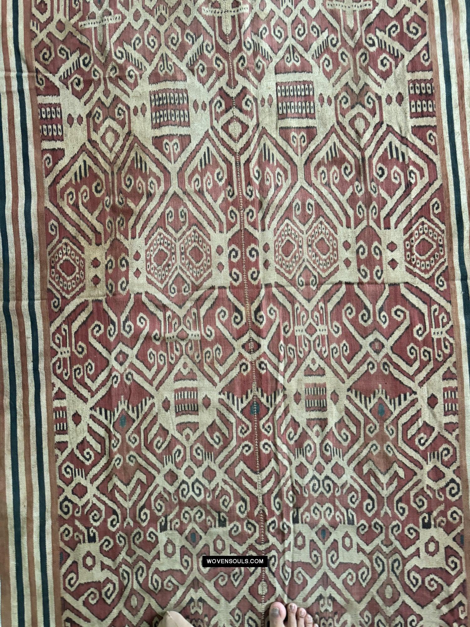 1845 Antique Iban Ceremonial Ikat - Shield pattern