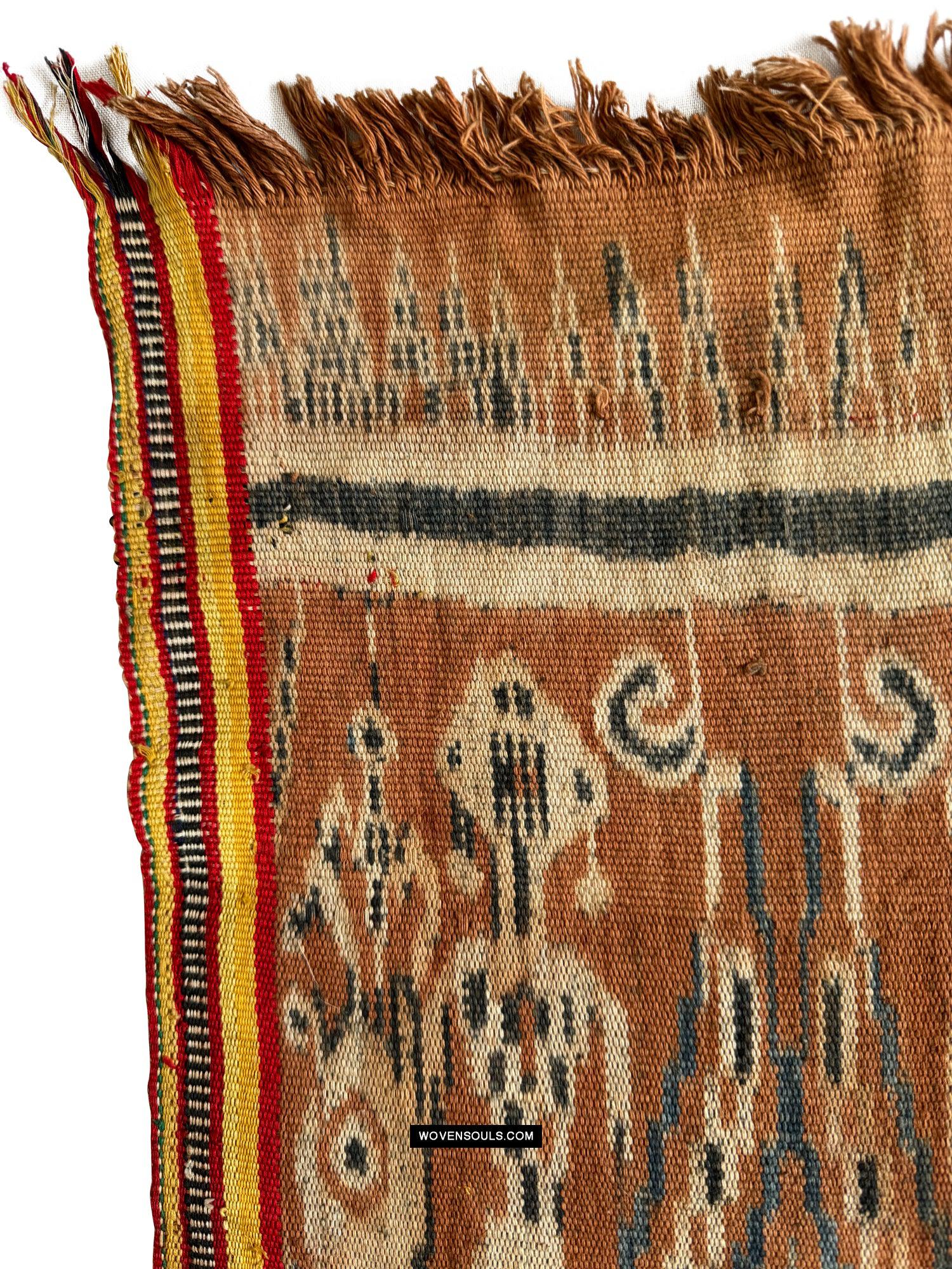 1846 Antique Iban Ceremonial Ikat - Serpent pattern