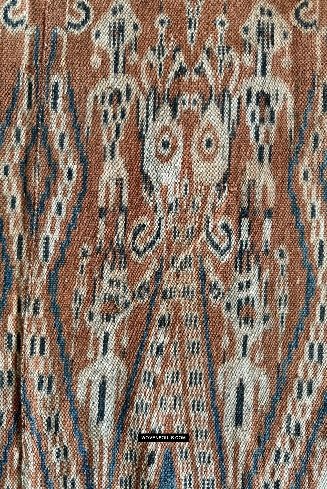 1846 Antique Iban Ceremonial Ikat - Serpent pattern