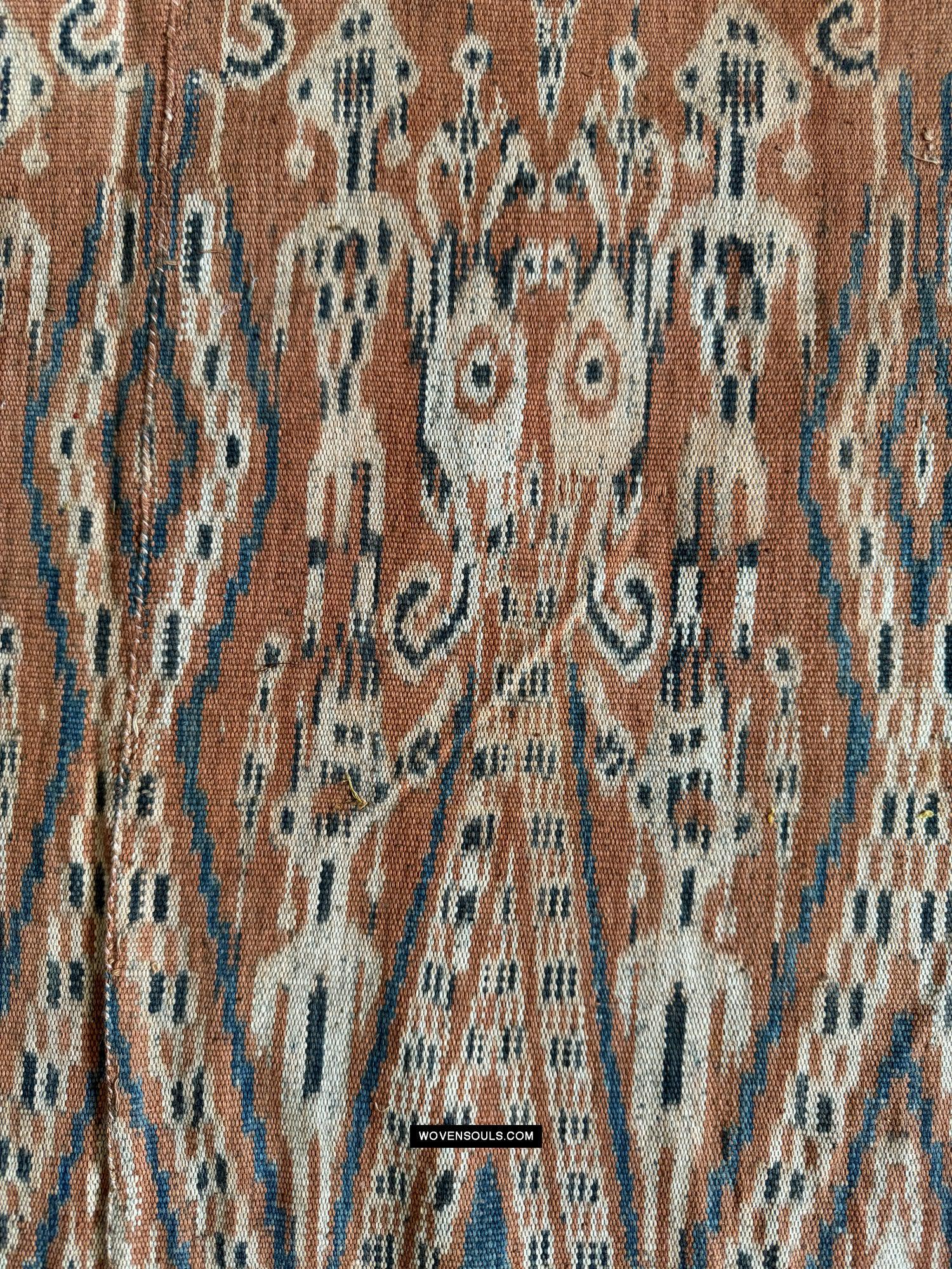 1846 Antique Iban Ceremonial Ikat - Serpent pattern