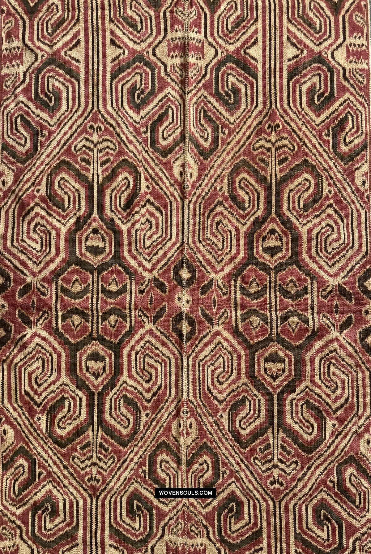 1848 Antique Iban Ceremonial Ikat - Sickle Moon