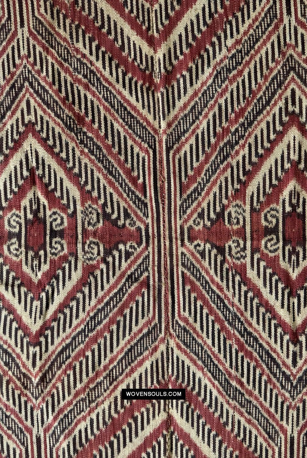 1849 Antique Iban Ceremonial Ikat - Fruiting Palm