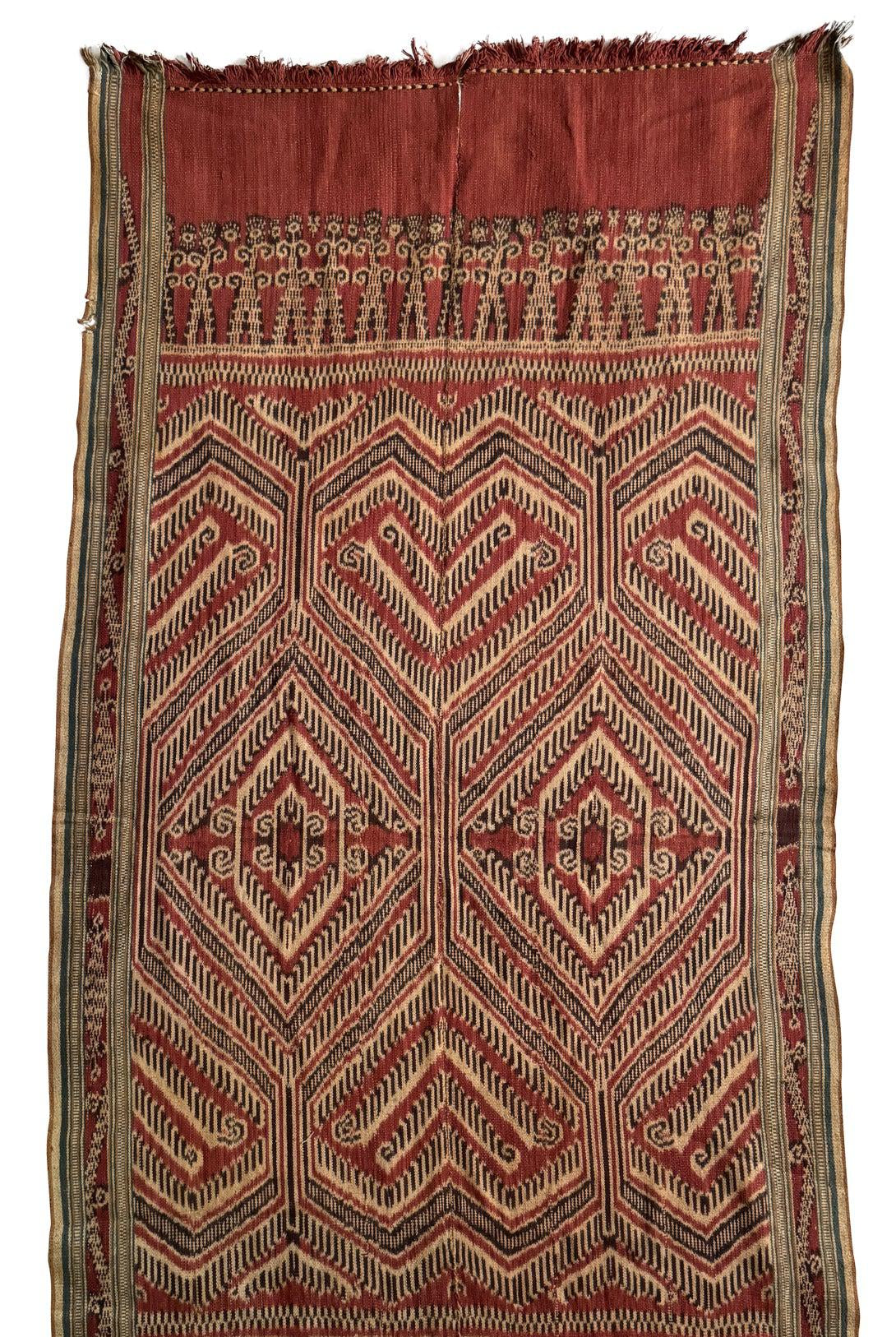 1849 Antique Iban Ceremonial Ikat - Fruiting Palm