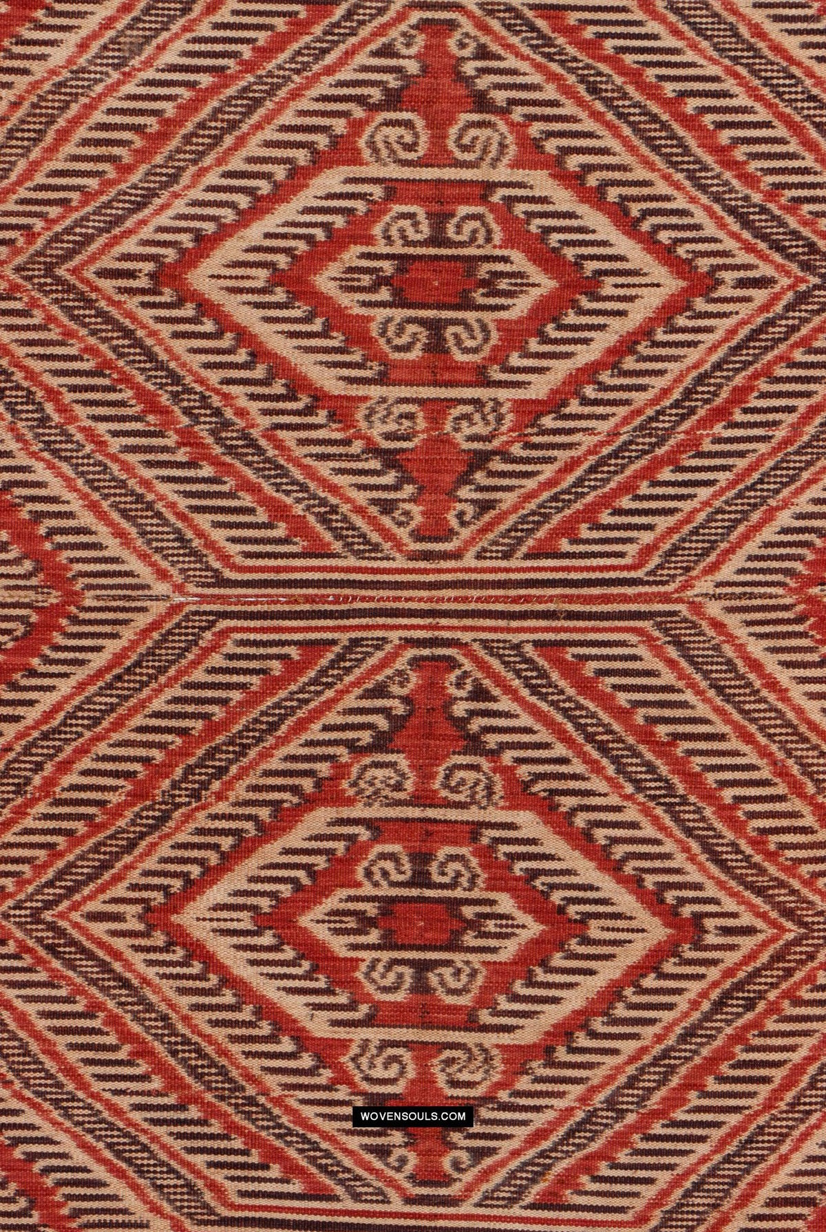 1849 Antique Iban Ceremonial Ikat - Fruiting Palm