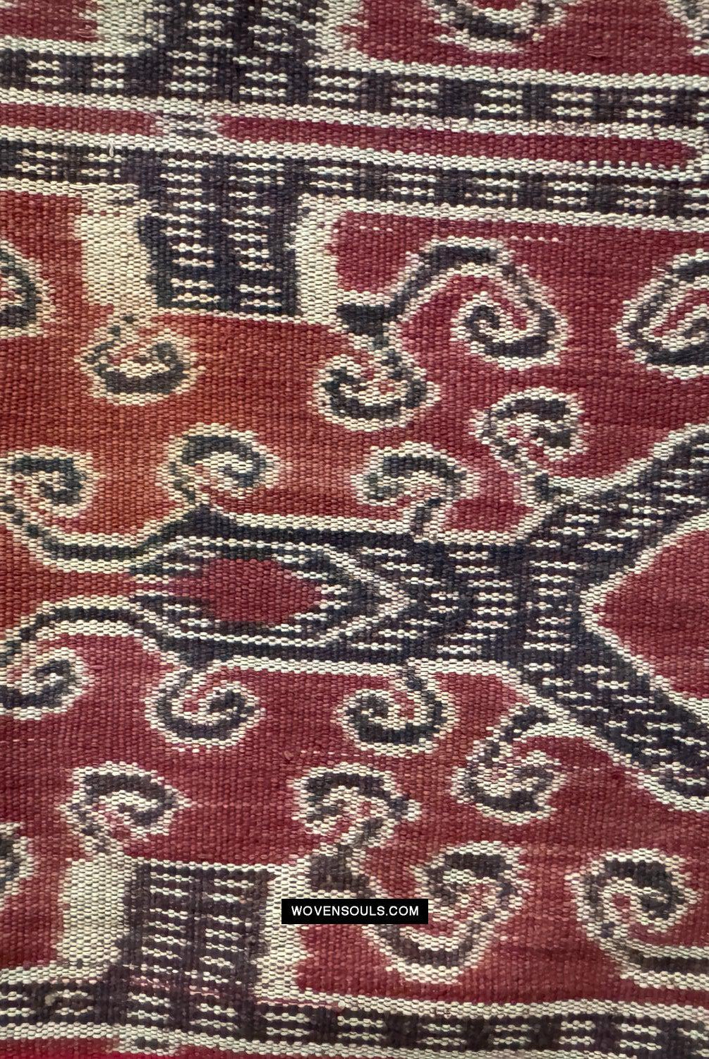 1850 Antique Iban Ceremonial Ikat - Vines + Firefly pattern