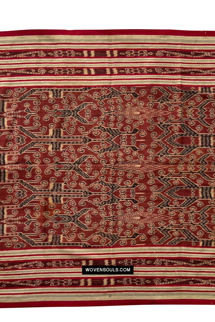 1850 Antique Iban Ceremonial Ikat - Vines + Firefly pattern