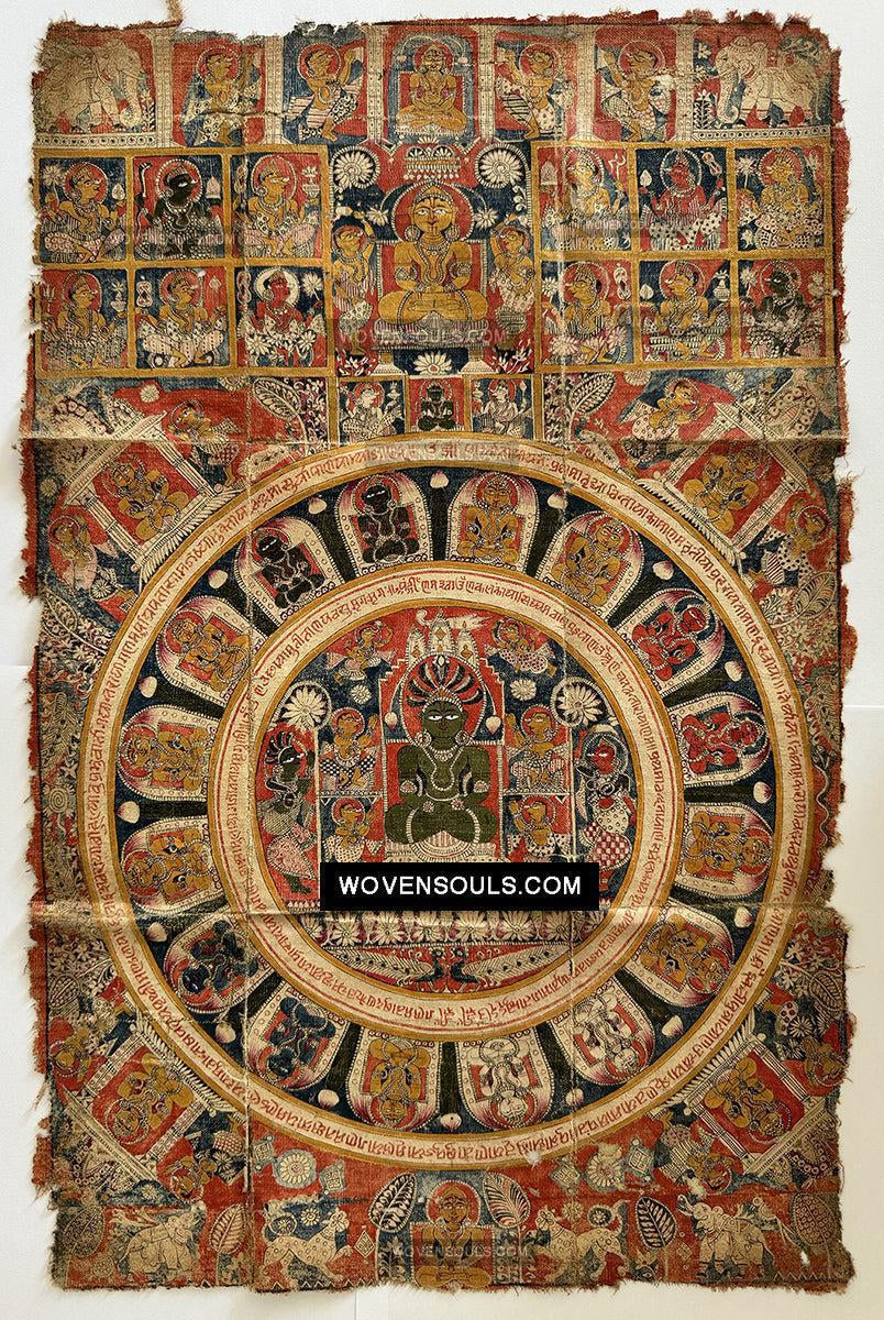 1855 Antique Jain Painting - Padmavati - Art
