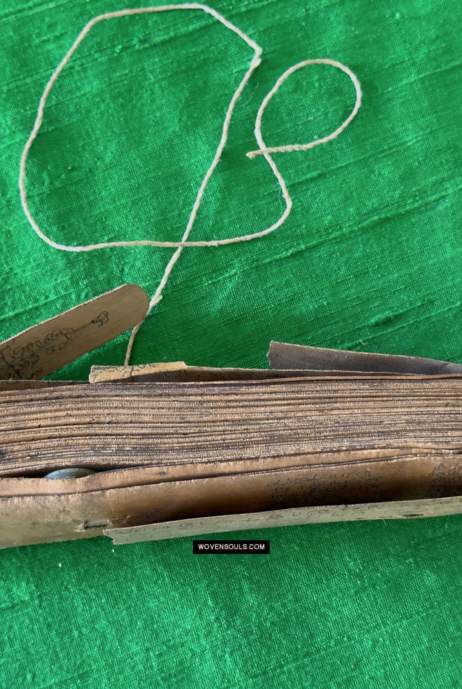 1868 Old Tamil Palm Leaf Manuscript with Side covers / Ceylon