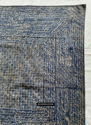 1905 Antique Calligraphy Batik Hand Drawn Textile Ikat Kepala