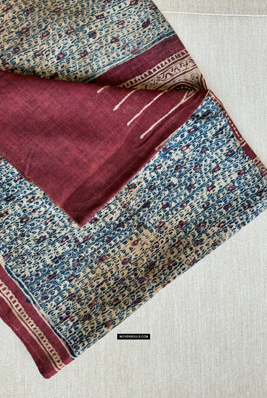 1922 SOLD Antique Indian Trade Textile Toraja - Indigo