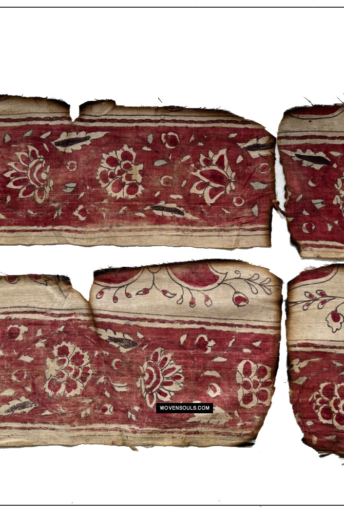 1944 Group of Antique Indian Trade Textile Toraja Fragments