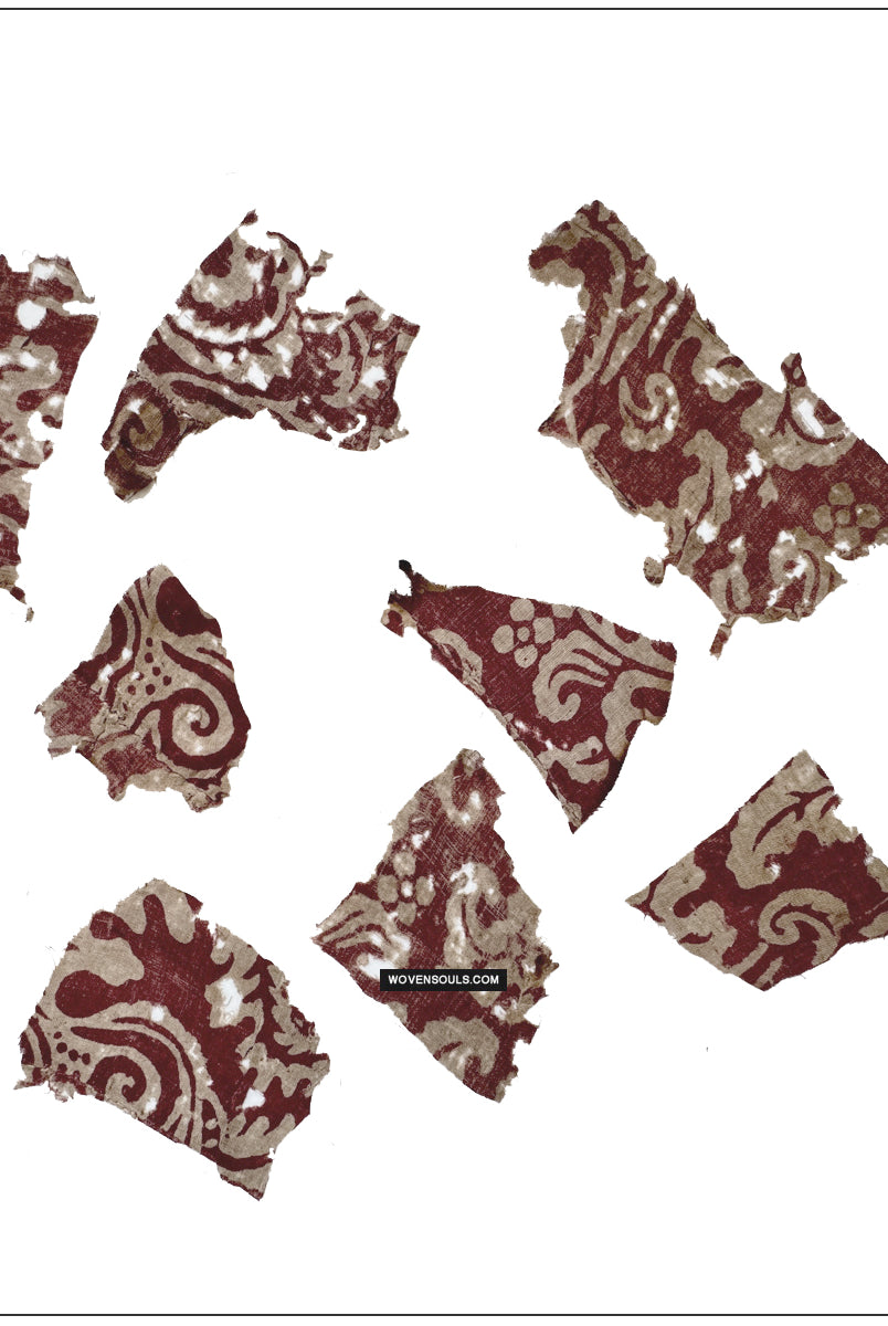 1954 Group of Antique Indian Trade Textile Toraja Fragments