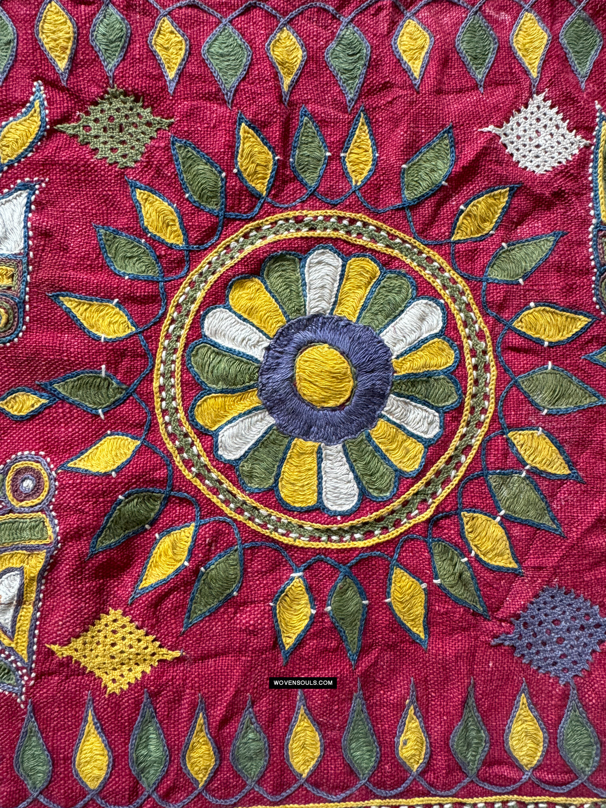 1956 Amazing Old Gujarat Ceremonial Textile Embroidery