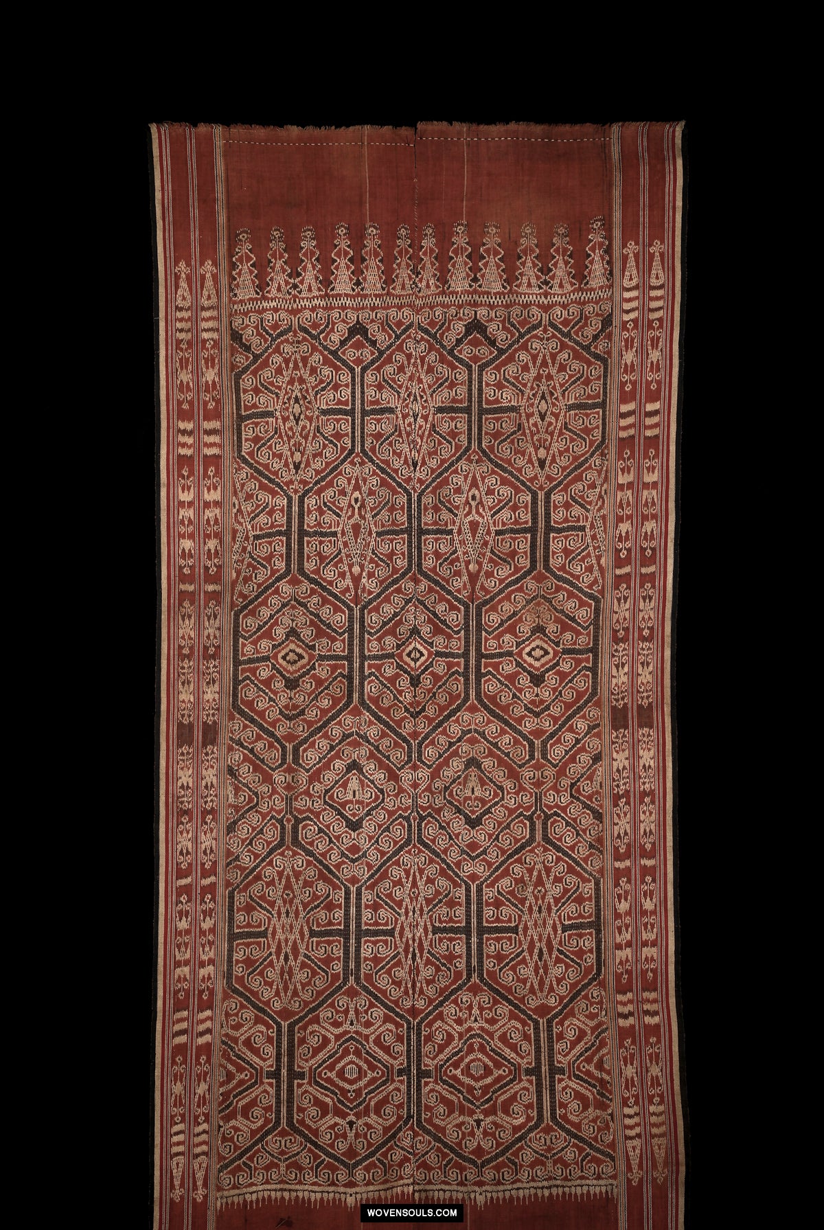 1973 Antique Pua Kumbu Iban Ceremonial Ikat-TEXTILE - Museum-quality Decor & Ethnographic Art Gallery