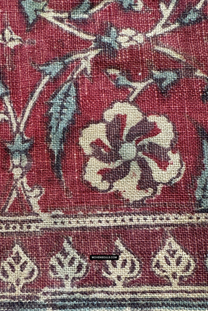 1981 Antique Indian Trade Cloth Printed Textile Toraja Fragment