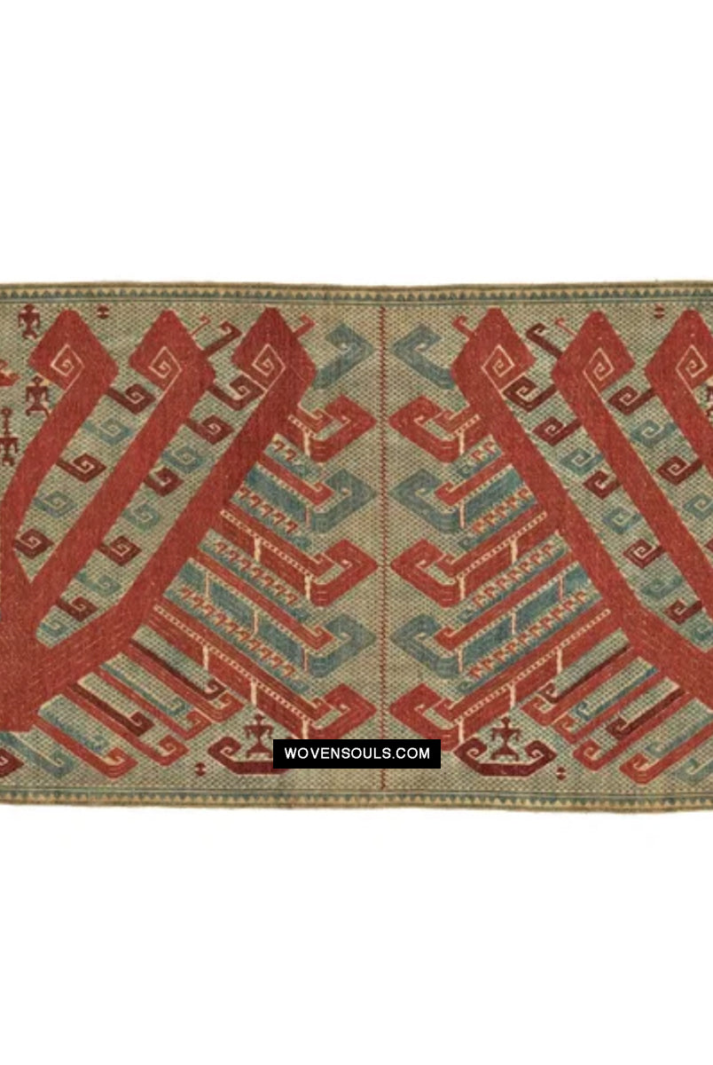 1983 Rare Museum Quality Antique Palepai Sumatra Textile avec design Double Ship