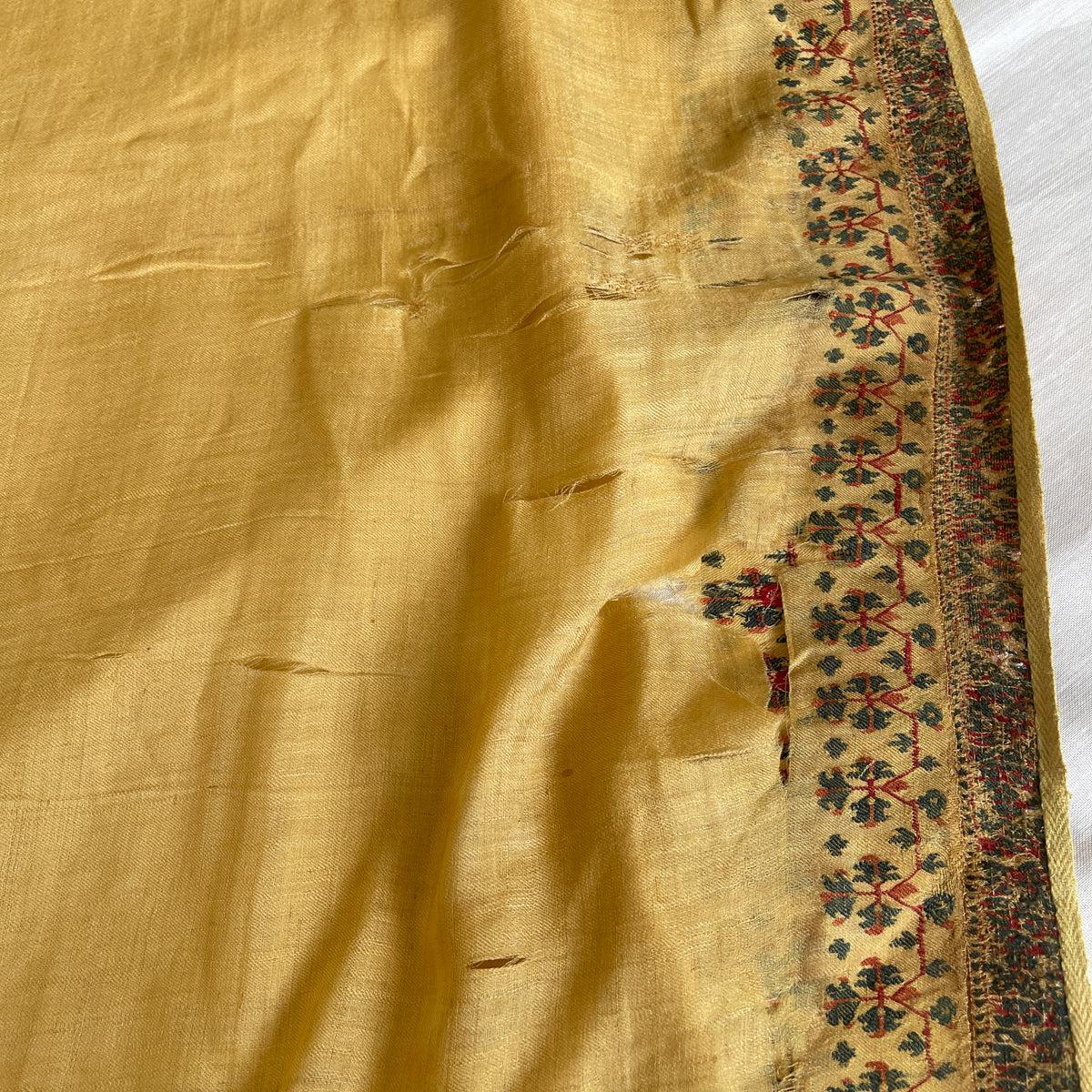 1510 SOLD - Superfine Antique Kashmir Pashmina Dochalla Long Shawl - WOVENSOULS Antique Vintage Art Interior Decor