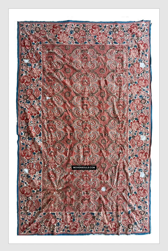 2002 Antique Palampore Kalamkari - Ceylan-FOLK FINE ART - Décor de qualité musée et galerie d'art ethnographique
