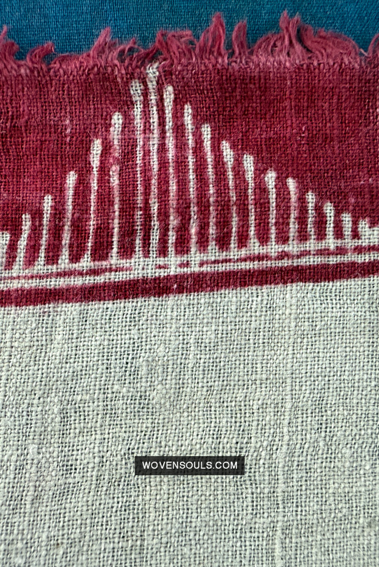Antique Sri Lanka Textile hand spun yarn natural dyes