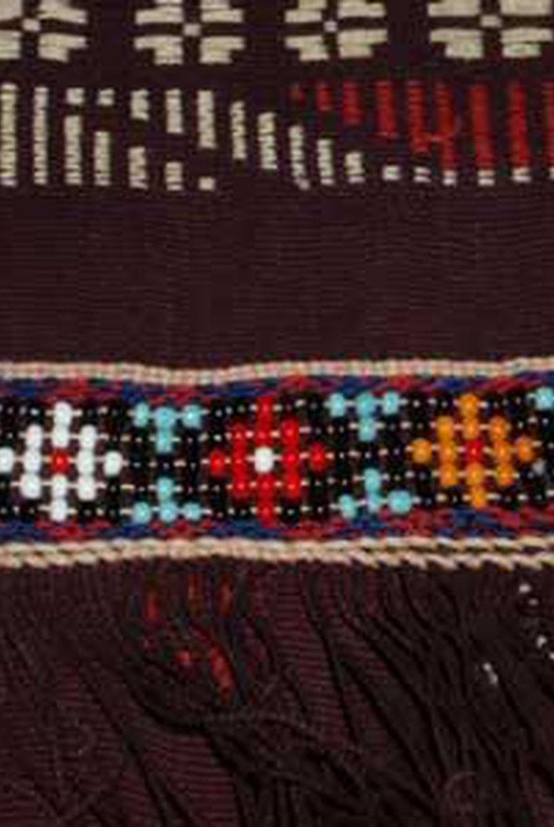 202 Semi-Antique Batak Ulos Shoulder Cloth Textile with Human Figures-WOVENSOULS-Antique-Vintage-Textiles-Art-Decor