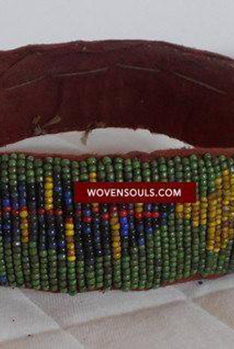 204 Pair of Antique Dayak Bead Head Bands Borneo-WOVENSOULS-Antique-Vintage-Textiles-Art-Decor