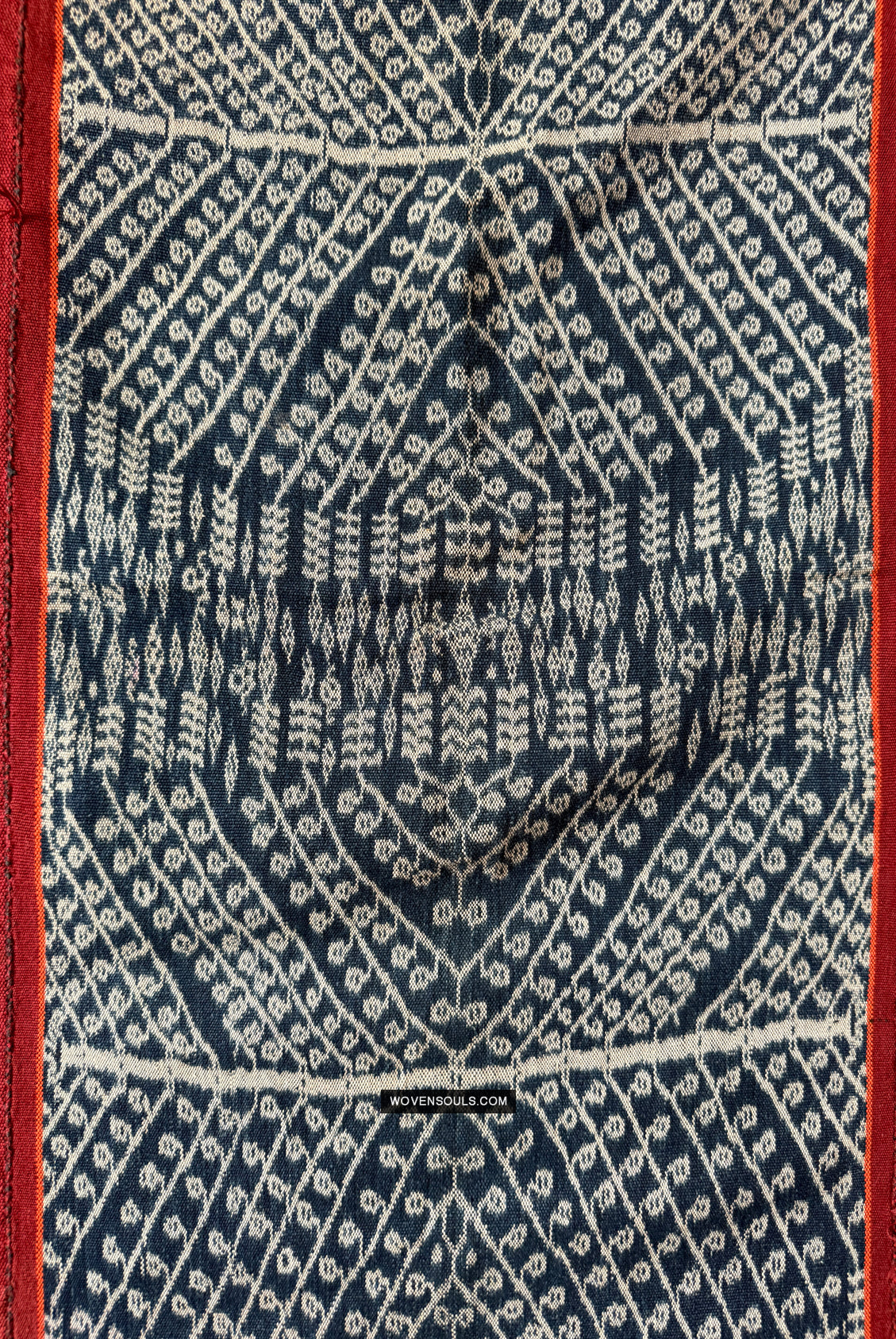 2050 Antique Indigo Timor Kain Ikat - Indonesian Textile Art-TEXTILE - Museum-quality Decor & Ethnographic Art Gallery