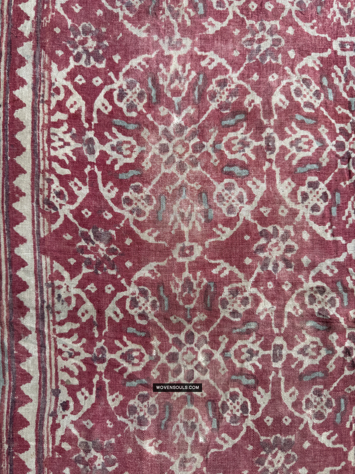 2064 Antique Indian Trade Textile Patola print Toraja Fragment-Museum-quality Decor and Ethnographic Art Gallery
