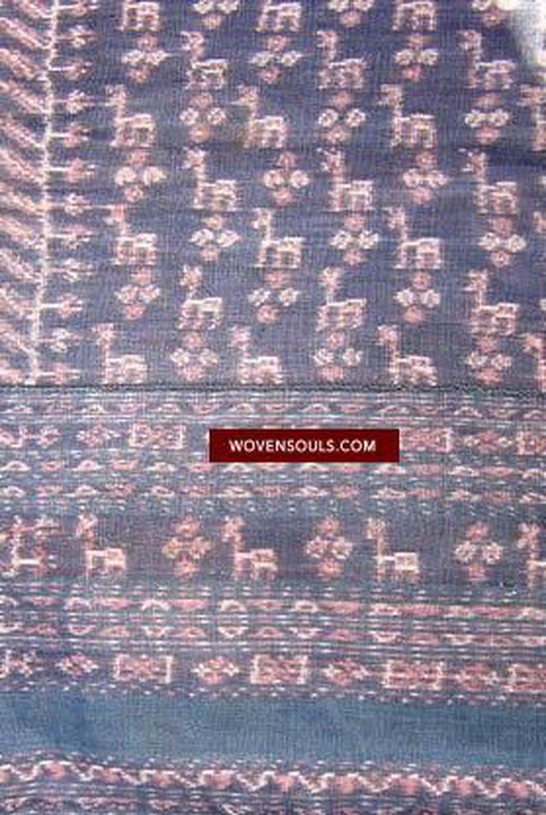 215 VERKAUFT Ikat Sarong Tiere-WOVENSOULS-Antike-Vintage-Textilien-Kunst-Dekor