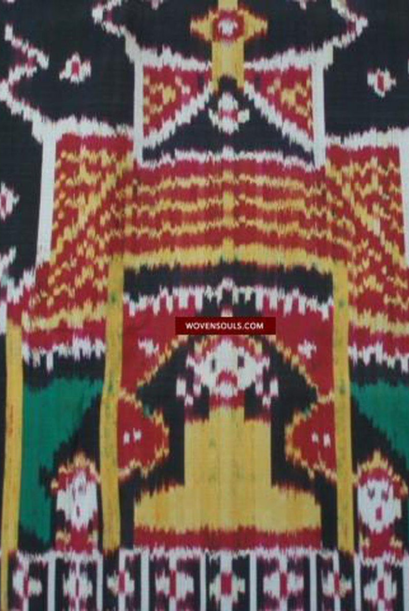 219 Pidan Pedan Seide Ikat buddhistische Wandbehang Textilkunst-WOVENSOULS-Antike-Vintage-Textilien-Kunst-Dekor
