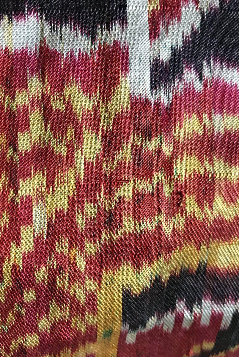 219 Pidan Pedan Seide Ikat buddhistische Wandbehang Textilkunst-WOVENSOULS-Antike-Vintage-Textilien-Kunst-Dekor