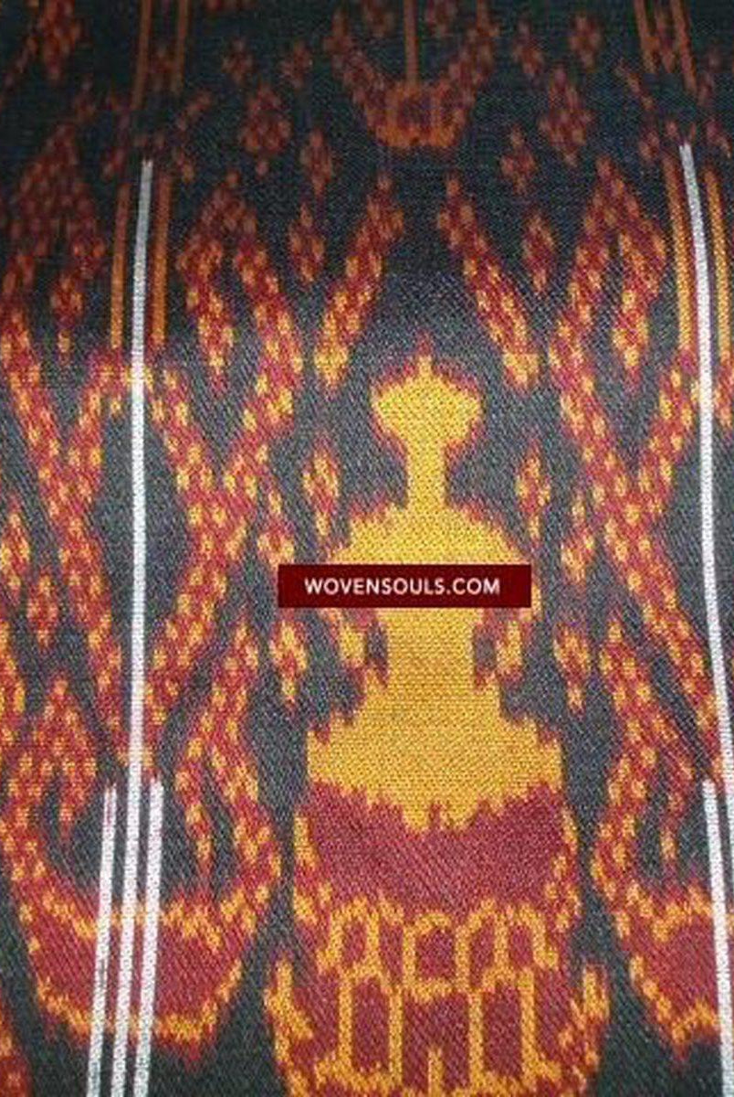 221 / 841 SOLD A Buddhist Pidan Pedan Silk Ikat Weaving Cambodia-WOVENSOULS-Antique-Vintage-Textiles-Art-Decor