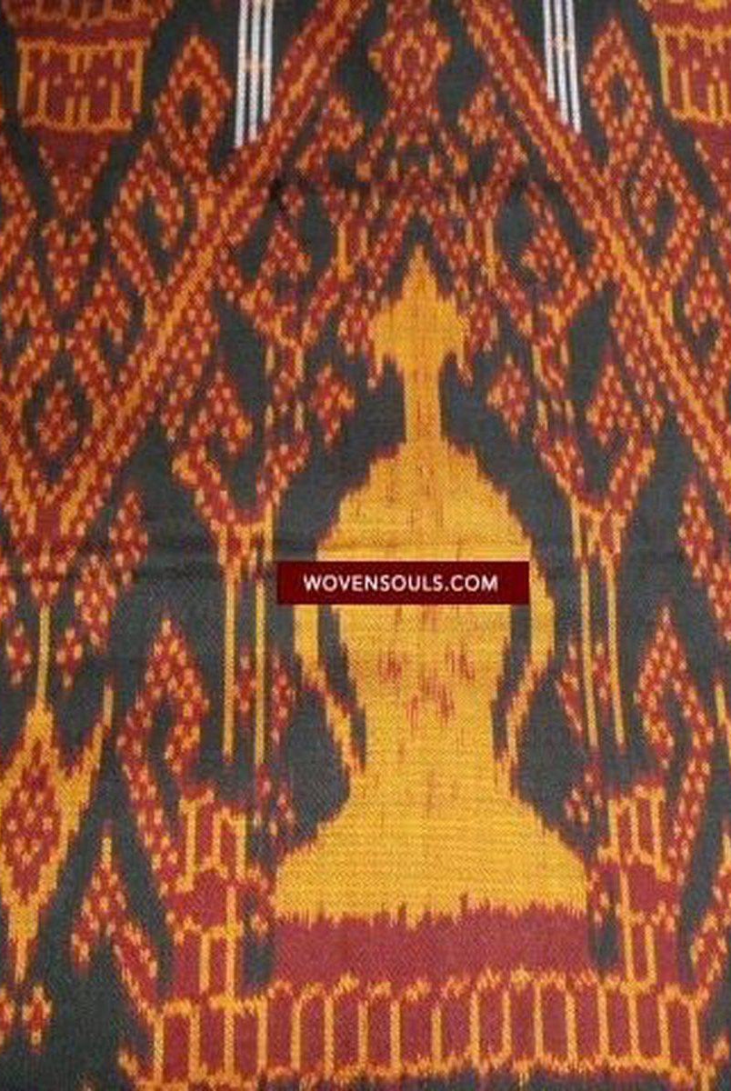 221 / 841 VERKAUFT Ein buddhistischer Pidan-Pedan-Seiden-Ikat-Weber aus Kambodscha-WOVENSOULS-Antike-Vintage-Textilien-Kunst-Dekor