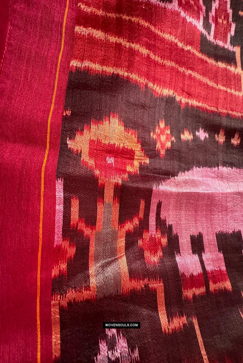 222 Seiden-Pidan-Pedan-Ikat-buddhistische figurative Textilkunst aus Kambodscha