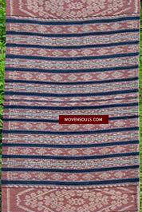 224 SOLD Antique Ikat Sarong with Indigo from Sawu-WOVENSOULS-Antique-Vintage-Textiles-Art-Decor