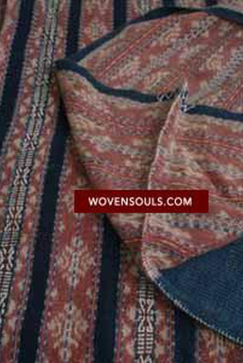 224 VERKAUFT Antiker Ikat-Sarong mit Indigo von Sawu-WOVENSOULS-Antike-Vintage-Textilien-Kunst-Dekor