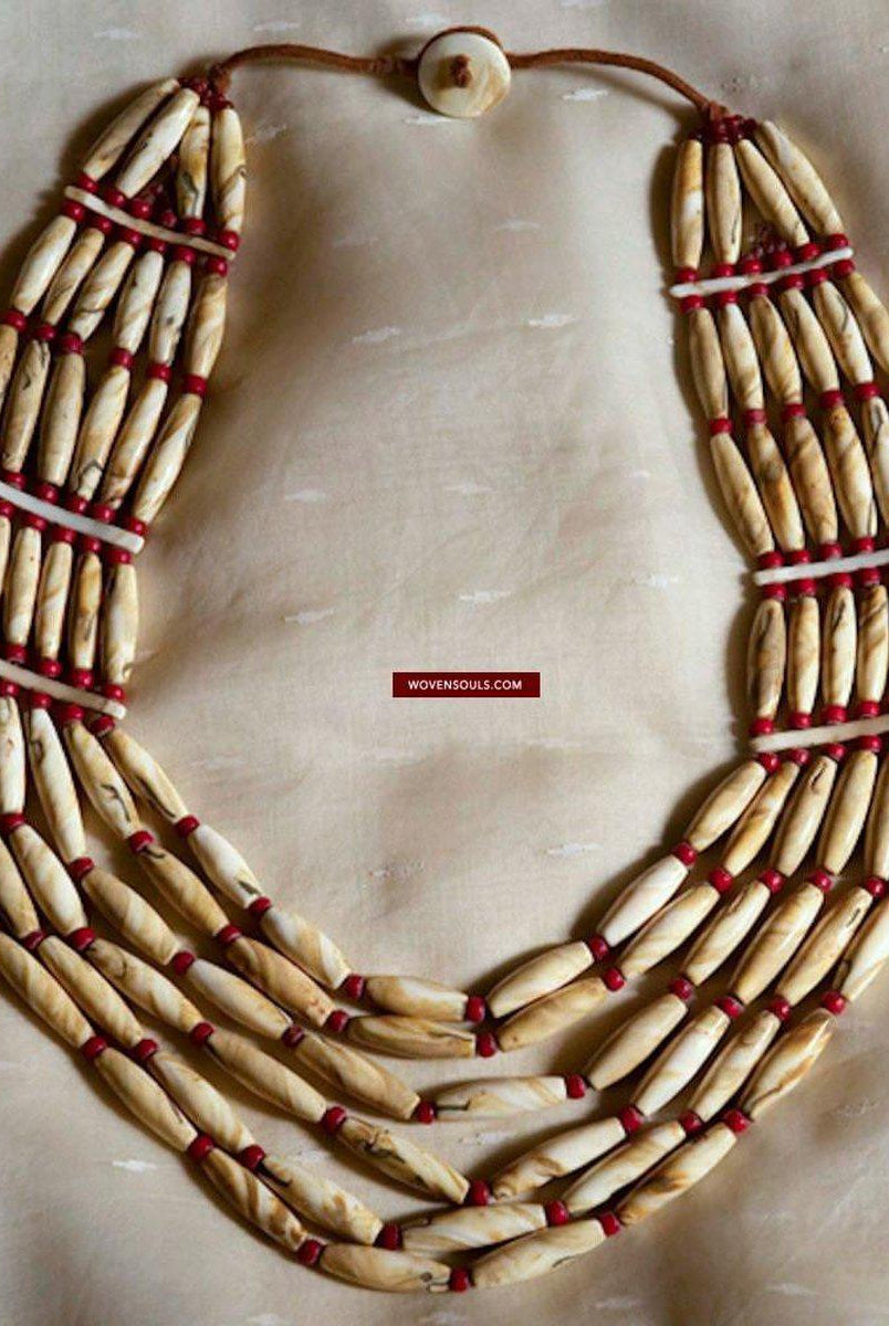 238 Old Conch Shell Necklace Naga SOLD-WOVENSOULS-Antique-Vintage-Textiles-Art-Decor