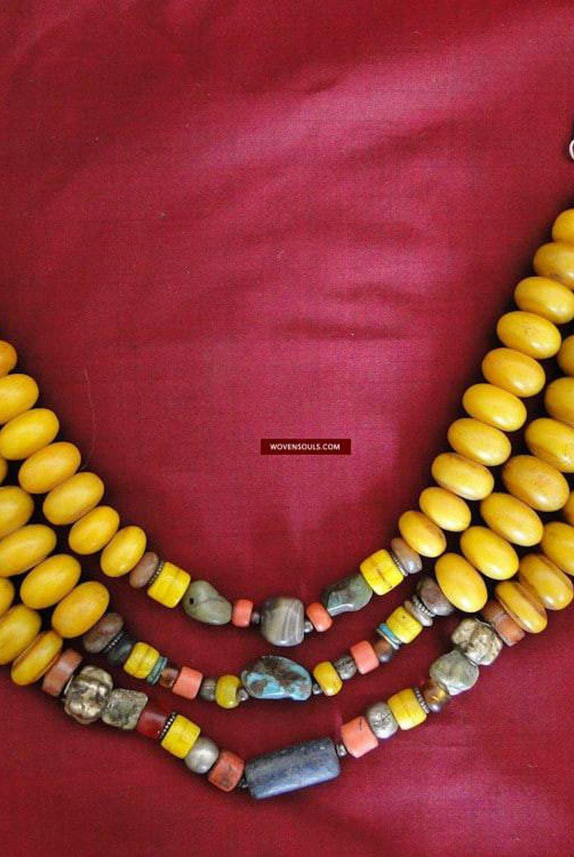 254 Himalayan Tibetan Necklace - SOLD-WOVENSOULS-Antique-Vintage-Textiles-Art-Decor
