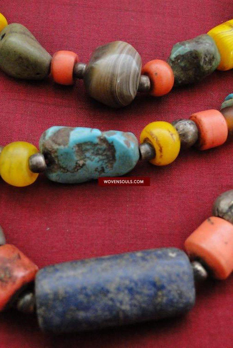 254 Himalayan Tibetan Necklace - SOLD-WOVENSOULS-Antique-Vintage-Textiles-Art-Decor