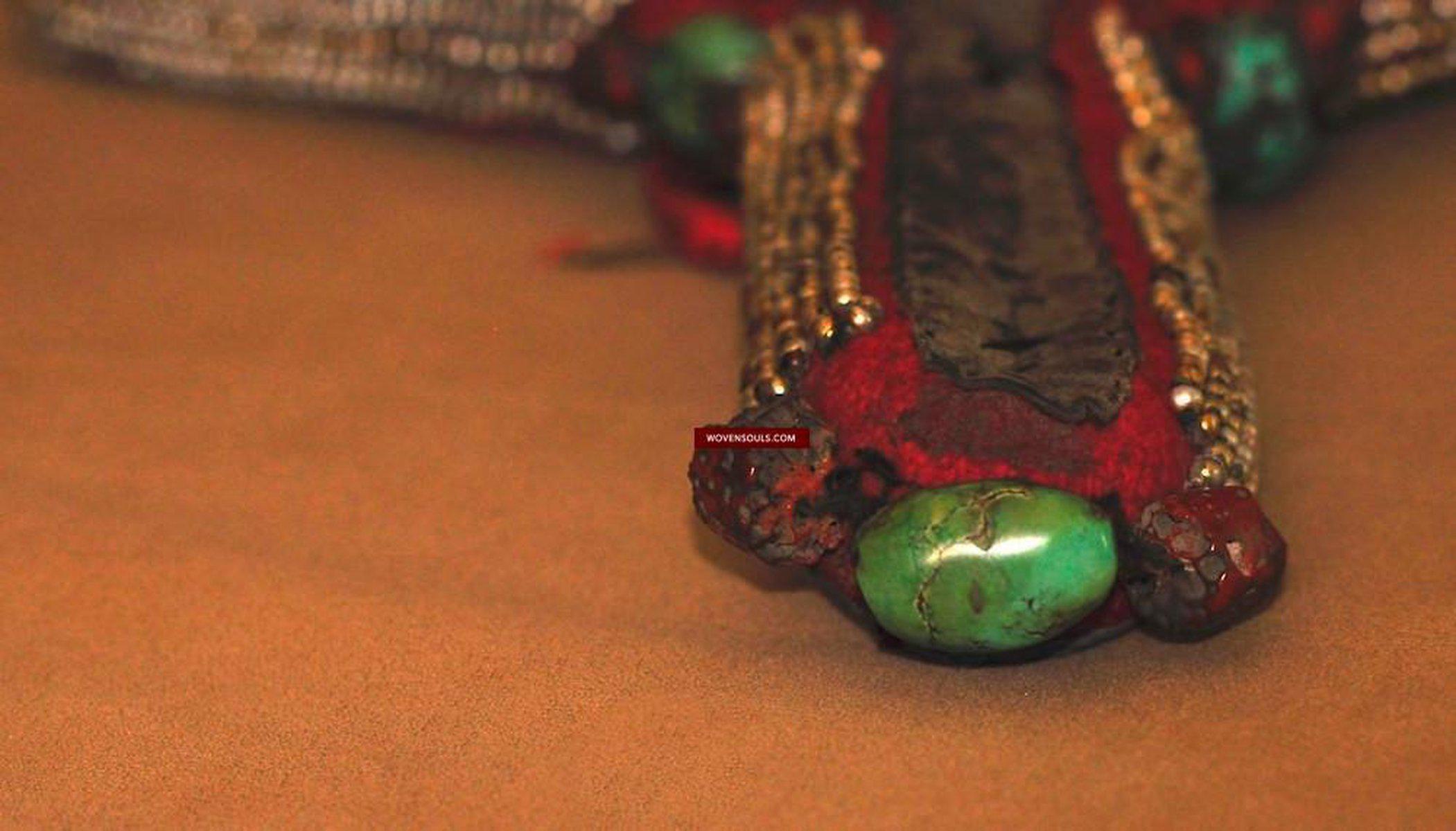 263 SOLD Antique Tibetan Noblewoman's Headdress Pat'h-WOVENSOULS-Antique-Vintage-Textiles-Art-Decor